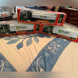 Vintage Publix remote control trucks one milk tanker 2 truck haulers